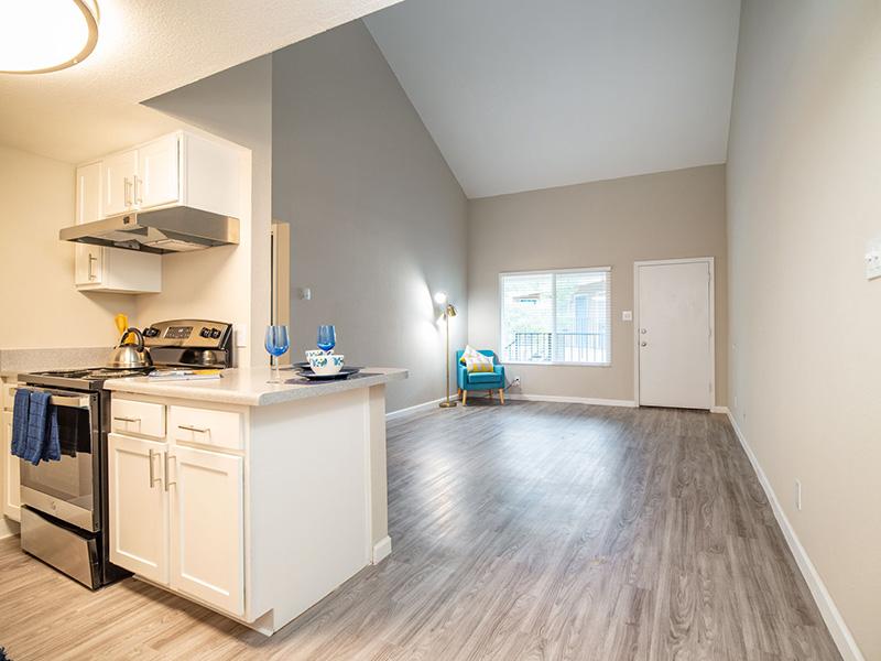 Living Room and Kitchen | Villa Serena Apartments in Albuquerque, NM