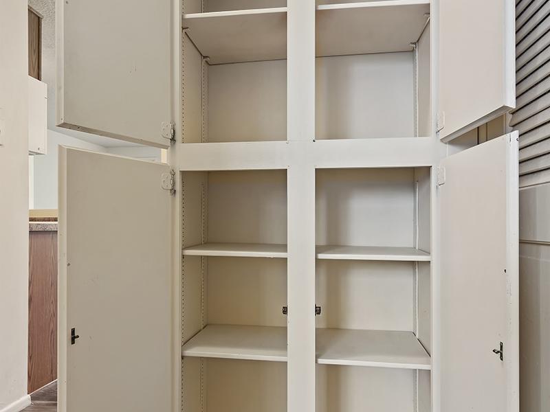 Hallway Cabinet | Woodside at Holladay Apartments in Salt Lake City, UT