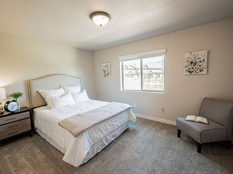Bedroom | Mountain View Townhomes in Ogden, UT