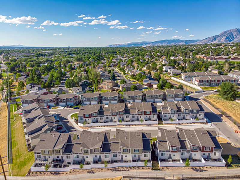 Townhome Aerial View | Diamond Ridge Townhomes in Draper, UT