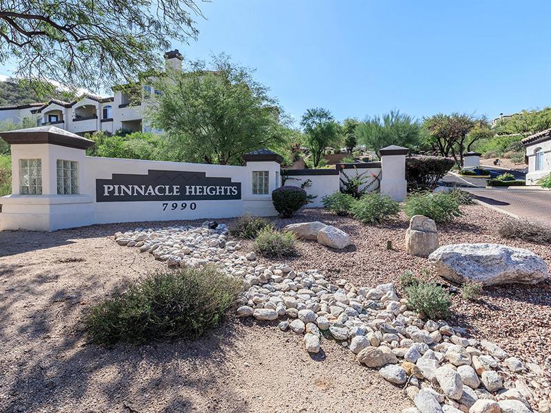 Welcome Sign Entryway | Pinnacle Heights 85750 Apartments