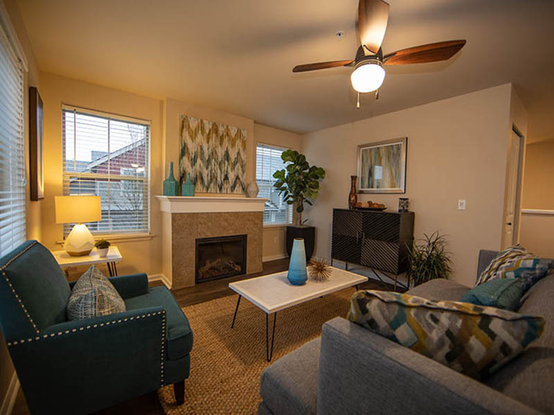 Model Living Room | The Outlook Apartments in Graham, WA