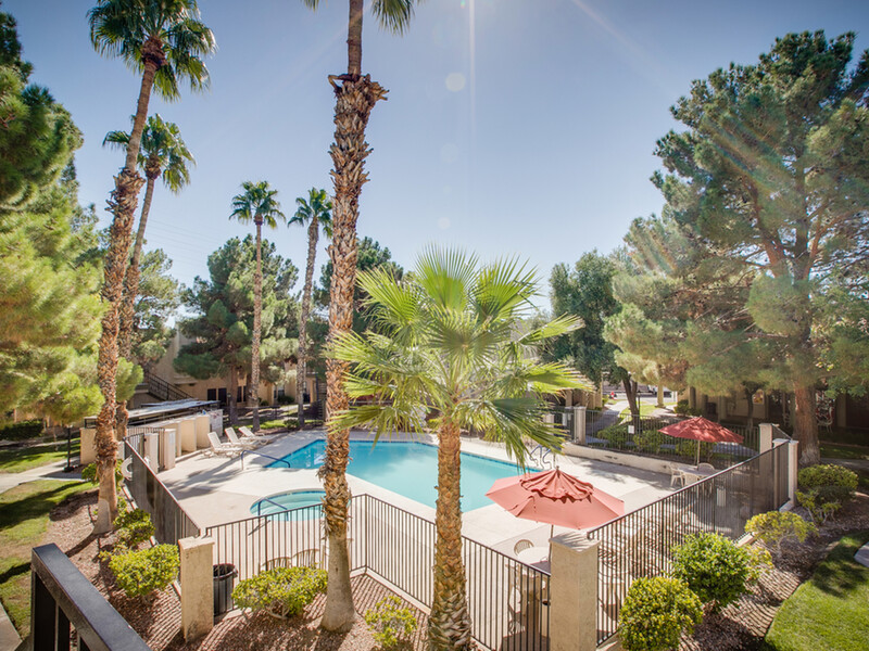 Pool and Hot Tub | Village of Santo Domingo Apartments in Las Vegas, NV