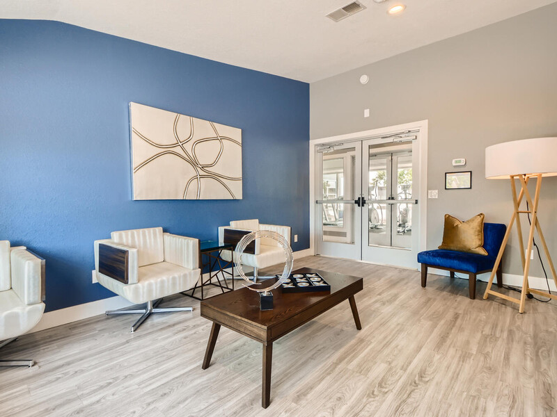 Clubhouse Seating | Preserve at City Center Apartments in Aurora, CO