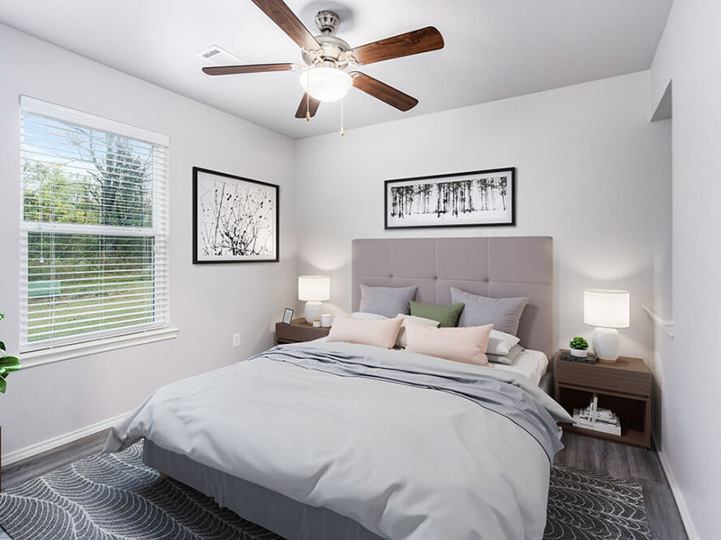 Model Bedroom | Frisco Apartments on Walnut