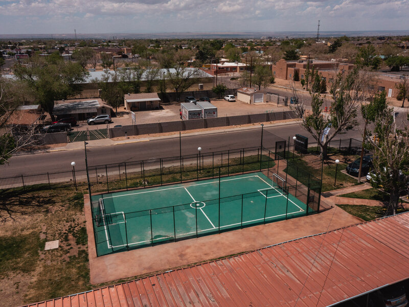 Tennis Court - Aerial View | Villas Del Sol II Apartments in Albuquerque, NM