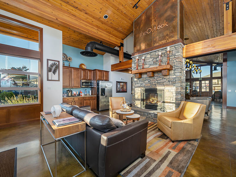 Clubhouse Lobby | The Outlook Apartments in Graham, WA