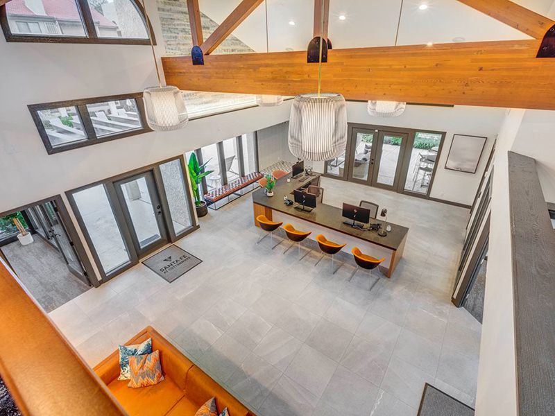 Clubhouse Aerial View | Santa Fe at Cottonwood Apartments in Cottonwood Heights, UT