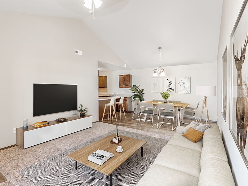 Living Room | West Pointe Commons Apartments in Sioux Falls, SD