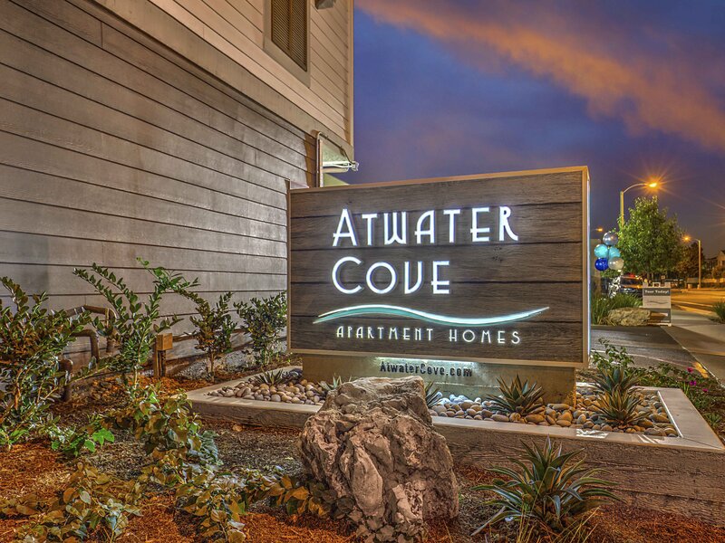 Monument Sign | Atwater Cove Apartments in Costa Mesa, CA