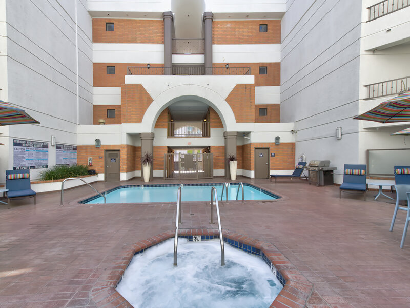 Hot Tub and Pool | Elevation Long Beach Apartments in Long Beach, CA