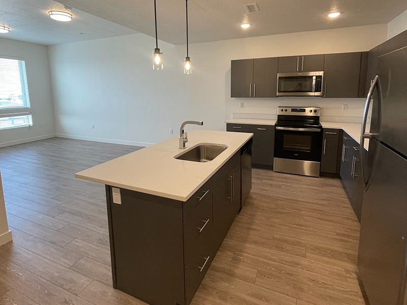 Kitchen Island | Canyon Vista Apartments in Draper, UT