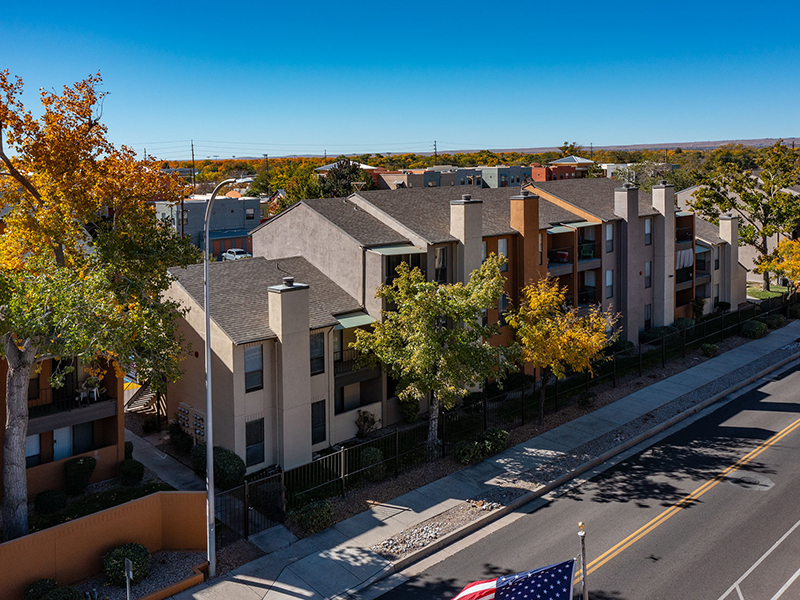 Apartment Exterior | Alvarado Apartments in Albuquerque, NM