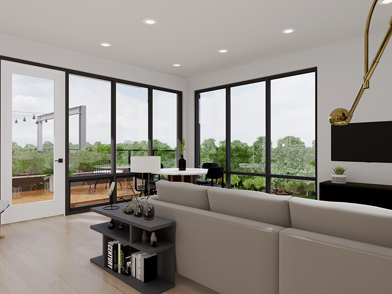 Living Room | Unit 212 | The Charli