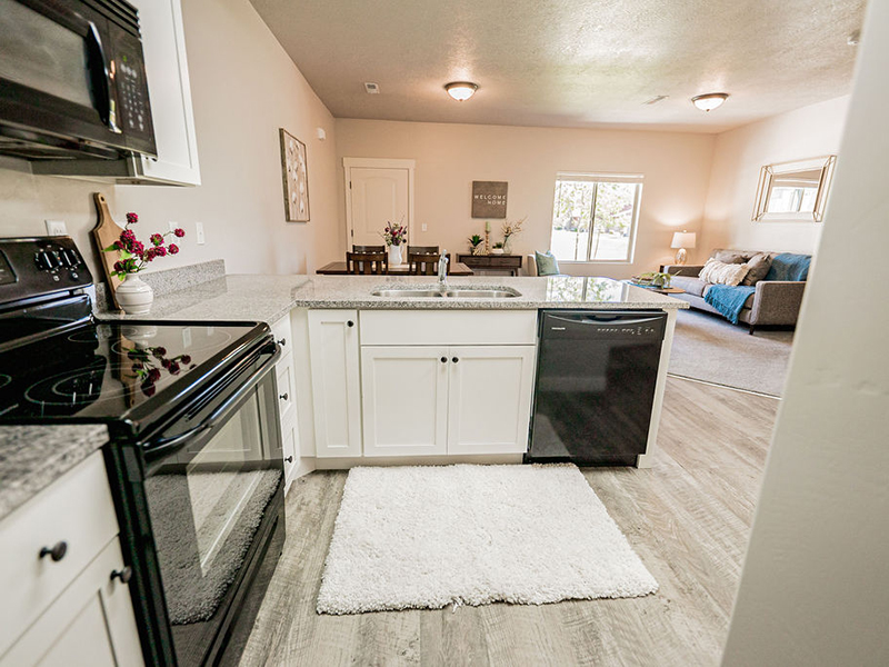 Fully Equipped Kitchen | Mountain View Townhomes in Ogden, UT`
