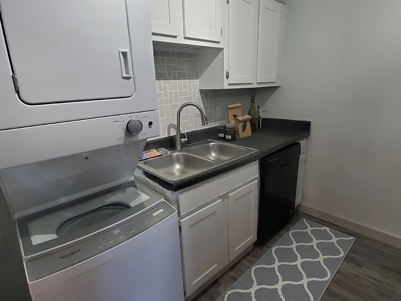 Kitchen - Staged | SkyVue Station Apartments in San Antonio, TX