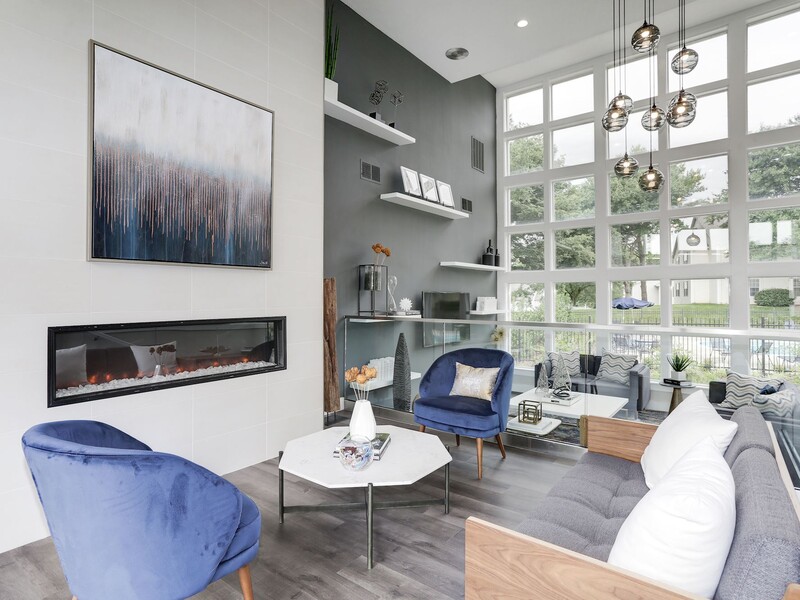 Clubhouse Lobby | The Madison at Eden Brook Apartments in Columbia, MD