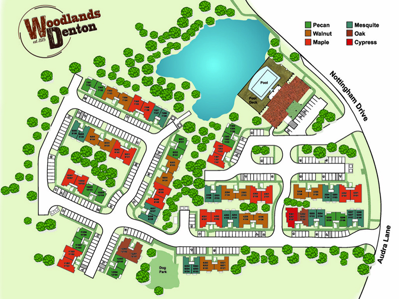 Property Map | Woodlands of Denton Apartments