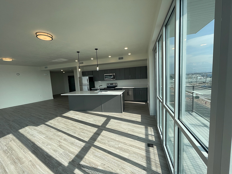 Front Room and Kitchen | Canyon Vista Apartments in Draper, UT
