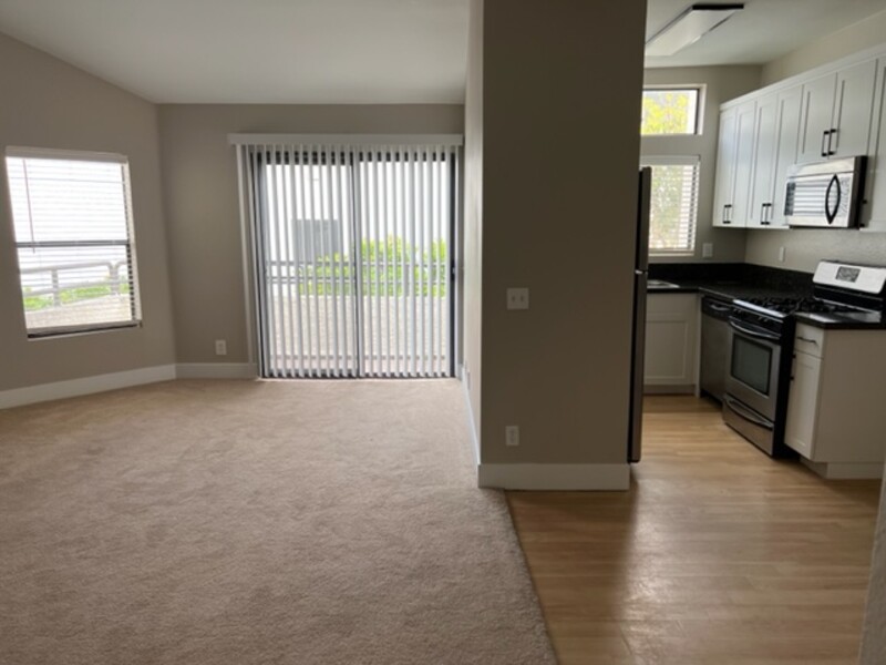 Kitchen and Living Room | D202 | The Heights on Superior