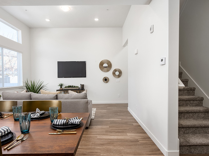 Dining Room and Living Room | Diamond Ridge Townhomes in Draper, UT