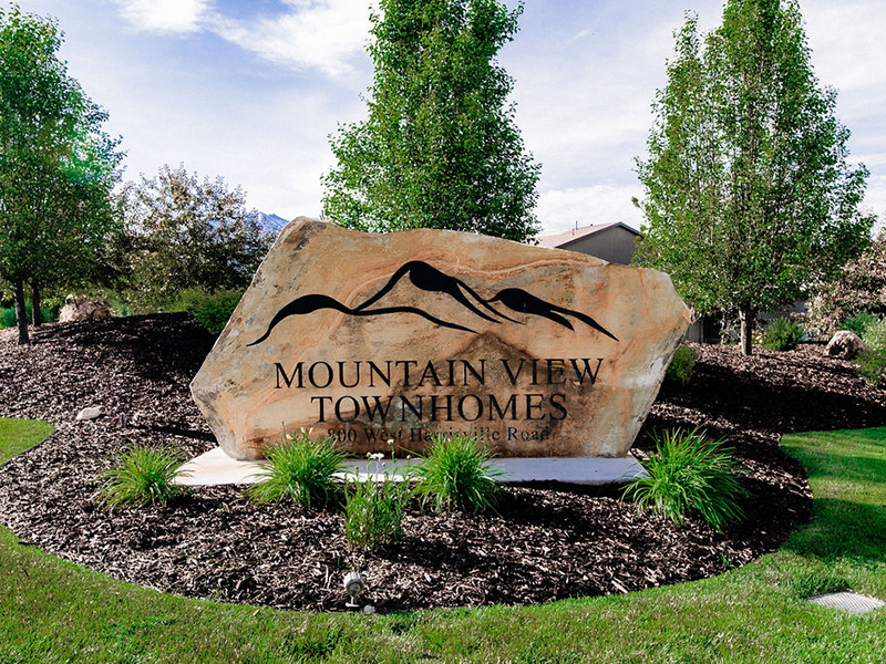 Monument Sign | Mountain View Townhomes in Ogden, UT