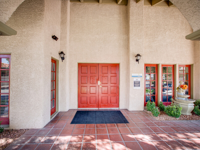 Clubhouse Entrance | Village of Santo Domingo Apartments in Las Vegas, NV