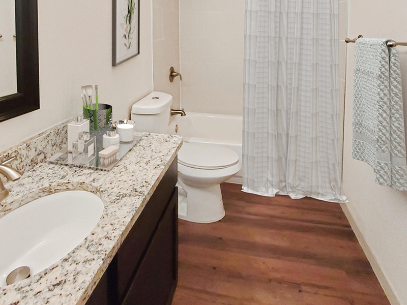 Bathroom - Staged | San Antonio Station Apartments