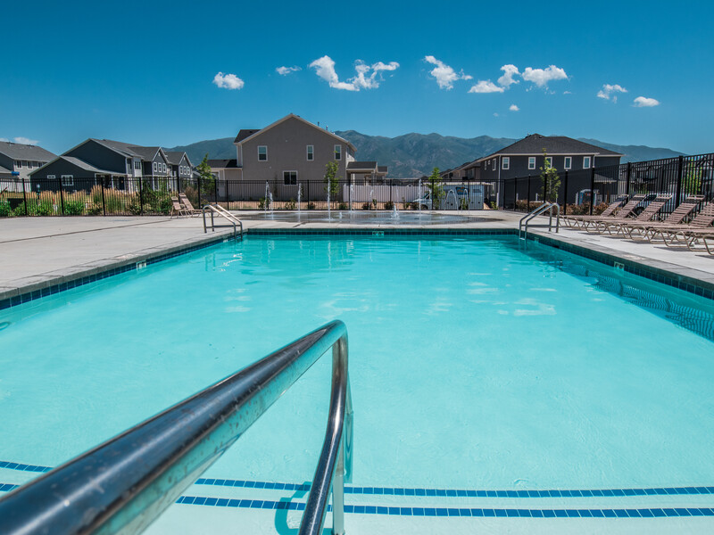 Shimmering Pool | The Park Townhomes in Layton, UT