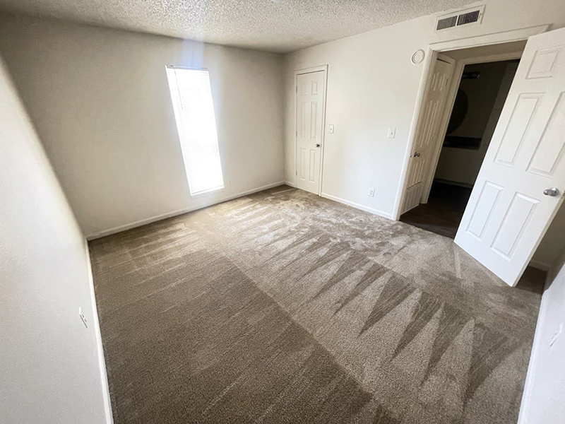 Carpeted Bedroom | Parkview Terrace Apartments in Thornton, CO