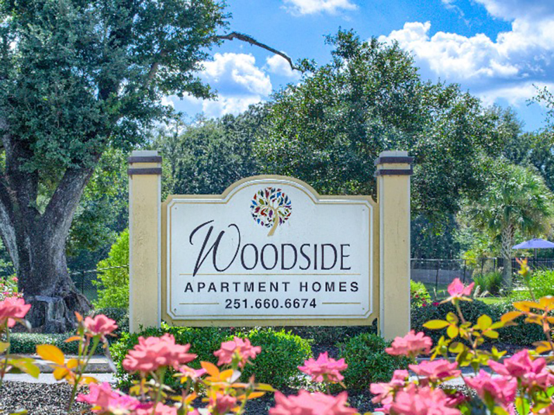 Welcome Sign | Woodside Apartments in Mobile, AL