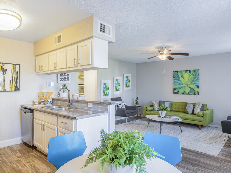 Dining Room and Living Room | Omnia on 8th Apartments in Tempe, AZ