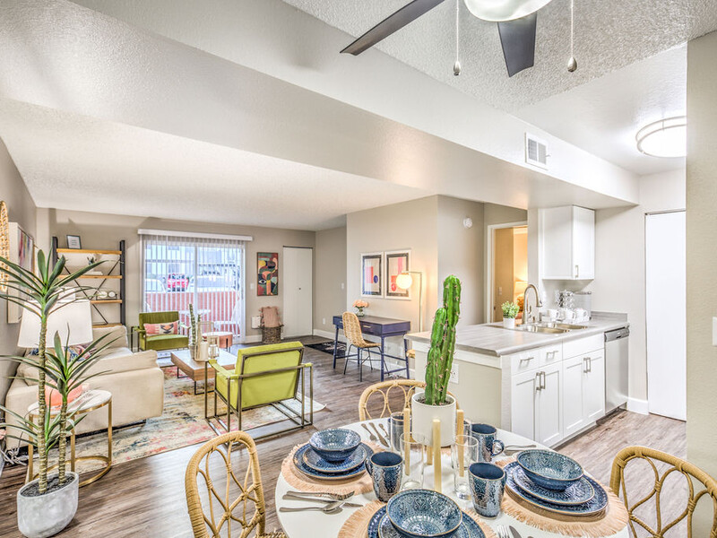 Dining Room and Living Room | Mojave Flats | Apartments in Las Vegas