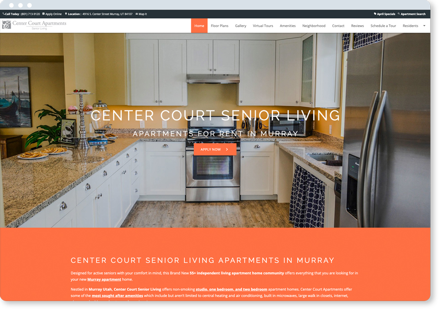 55+ Senior Living Website Designs